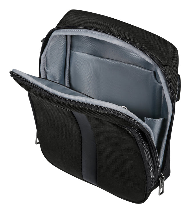 Samsonite Umhängetasche Sacksquare Crossover M – für Tablets bis 9,7", Polyester, Schwarz