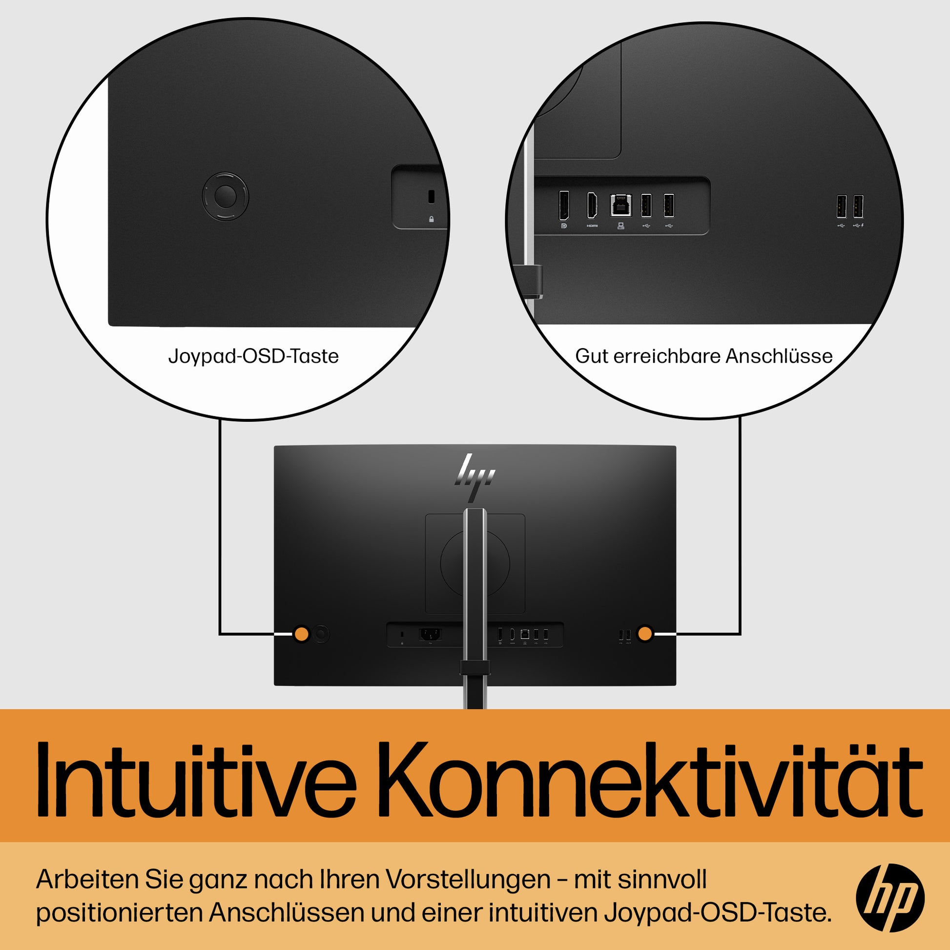 HP E-Series E24 G5 – Monitor, 23,8" 1920 × 1080 (Full HD), LED, Silber/Schwarz