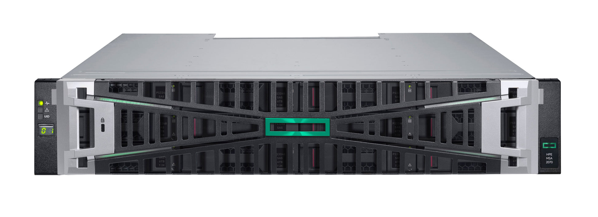 HPE MSA 2070 LFF – Rack 2U SAN – 32Gb FC, 4-Port Controller, für HDD/SSD