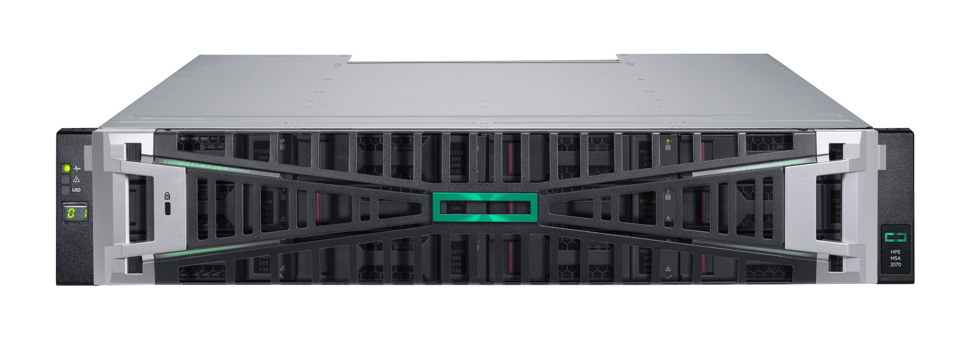 HPE MSA 2070 LFF – Rack 2U SAN – 32Gb FC, 4-Port Controller, für HDD/SSD