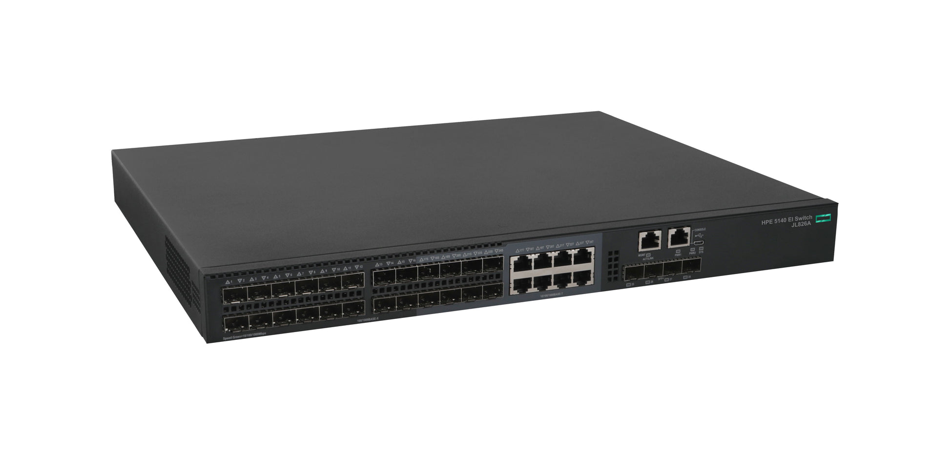 HPE 5140 – Managed Switch – 8×GbE, 24×SFP, 4×SFP+, L3, 1U