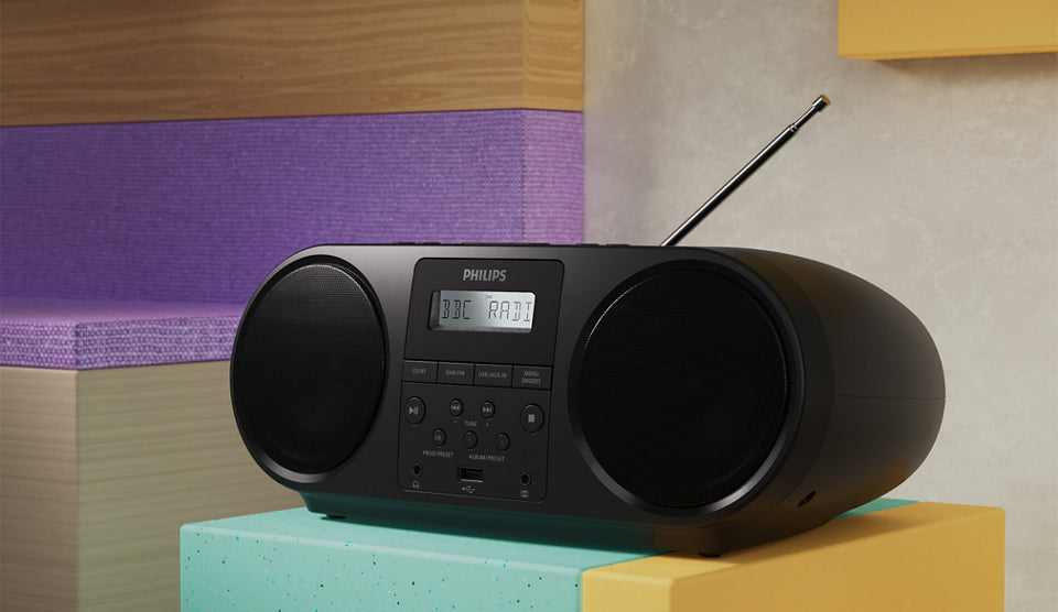 Philips TAZ6000/10 – DAB-/Internetradio – Portabel – UKW, Akkubetrieb – Schwarz