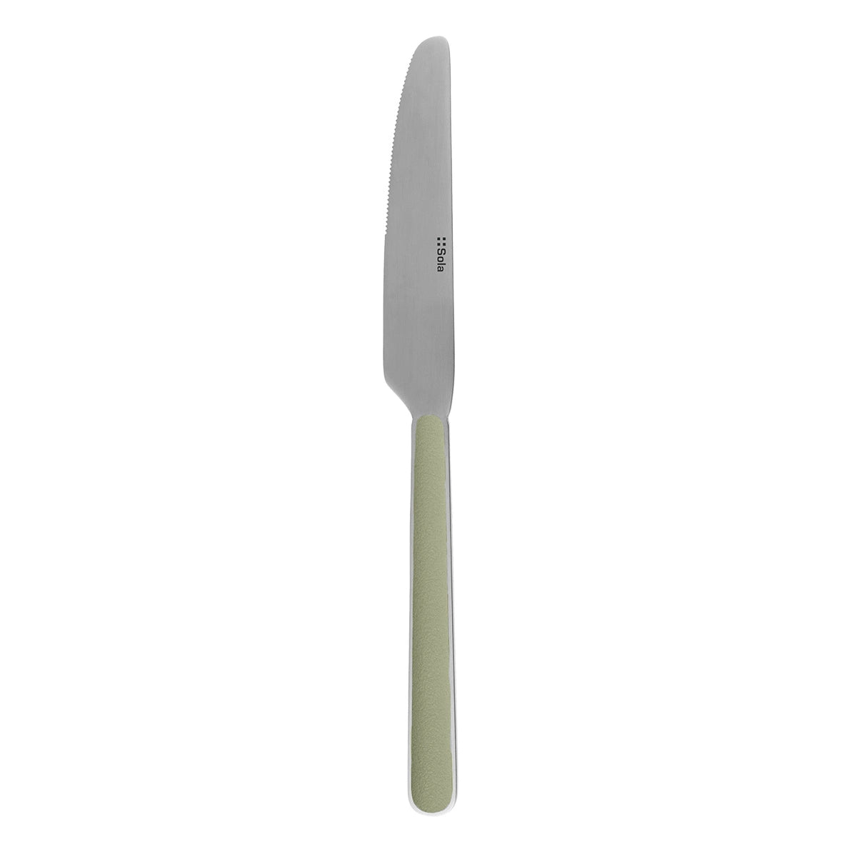 Sola Gallery Tafelmesser – 10 cm, Glatter Schliff, Edelstahl, Kunststoffgriff, Oliv, spülmaschinenfest