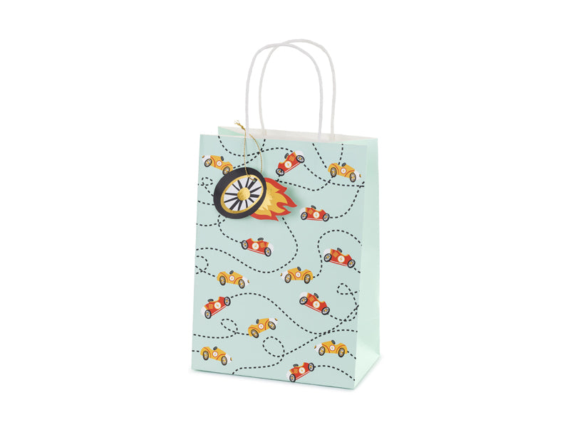 PartyDeco Geschenktasche Autos – 180 × 250 × 105 mm – 1 Stk.