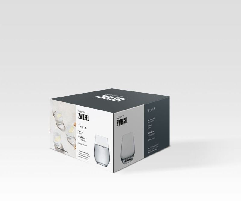 SCHOTT ZWIESEL Trinkglas – 4er Set, 397 ml, Ø 8,1 cm, H 11,4 cm, Glas, Transparent, spülmaschinenfest