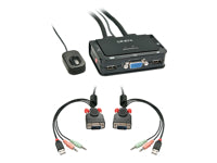 Lindy KVM-Switch 2×1, VGA/USB 2.0, Audio/Mikrofon