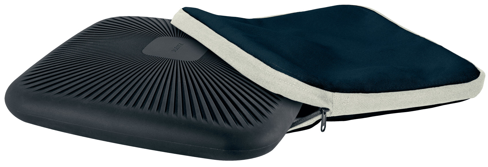 Leitz Ergo Active Balancekissen – 37,5 × 43,5 × 7,5 cm, aufblasbar, abnehmbarer Bezug, grau