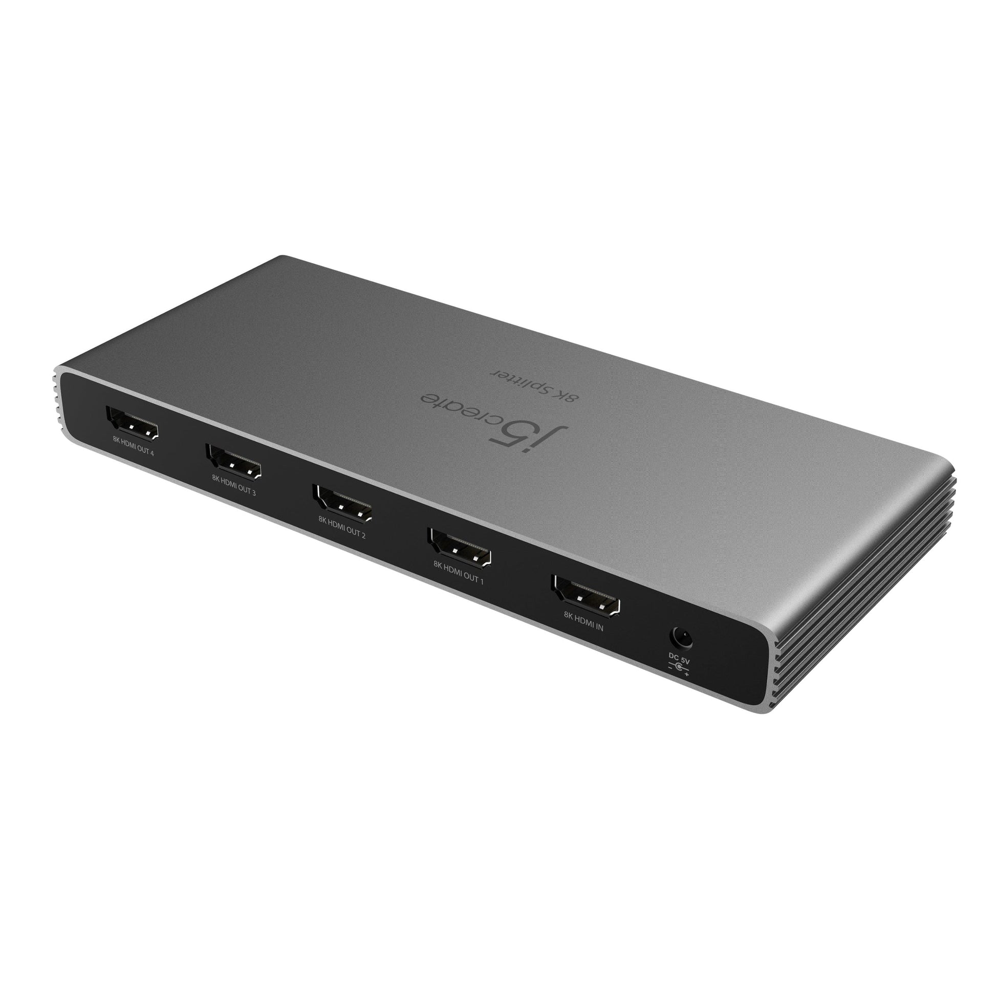 j5create JDSH814 – HDMI Splitter 1×4, HDMI 2.1, 8K@240 Hz, HDR, HDCP 2.3, Grau