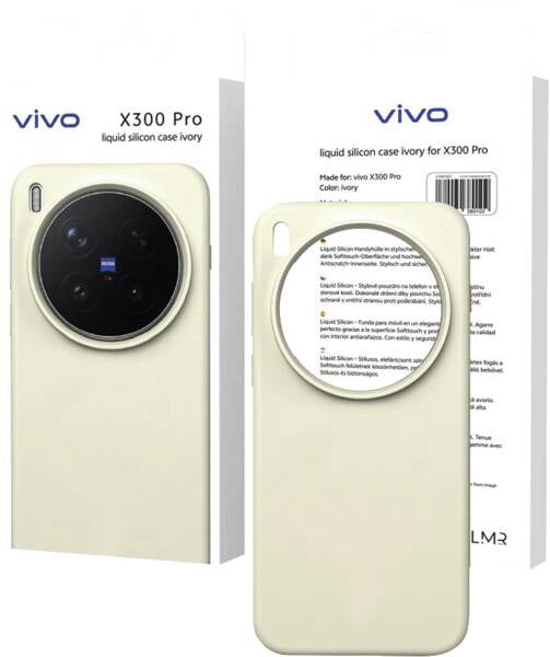 Rabbiter Liquid Silic Backcover – für Vivo X300 Pro, Silikon, Elfenbein, kratzresistent