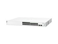 HPE Aruba Networking 1830 24G 12p – Managed Switch – 24×GbE, 2×SFP, L2, PoE+ 195 W, 1U