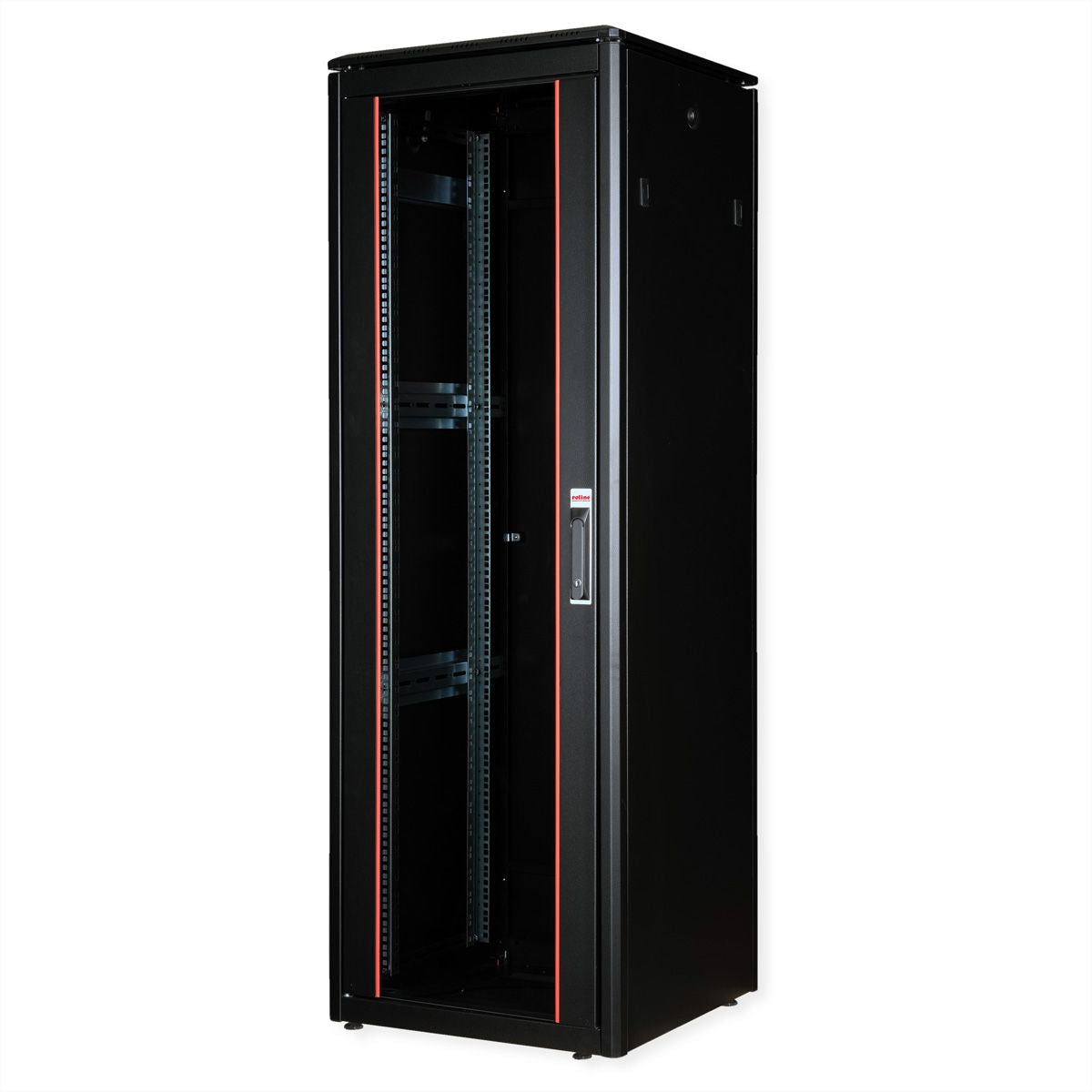 ROLINE Pro – 19" Netzwerkschrank 36U, IP20, abschliessbar, 600 × 600 × 1786 mm, schwarz, Stahl