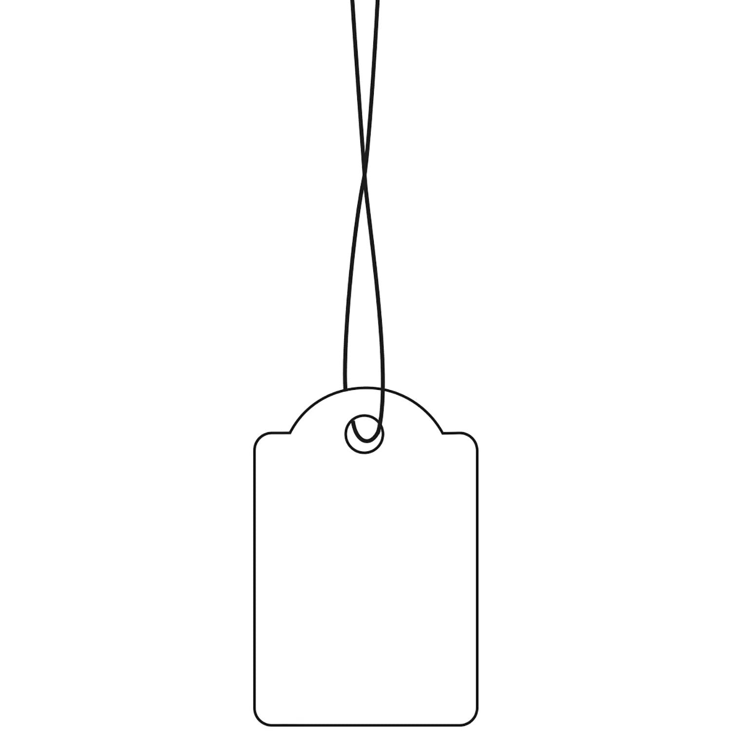 HERMA Anhängeetiketten – 15 × 24 mm, Karton, weiss, mit Faden, 1'000 Stk.