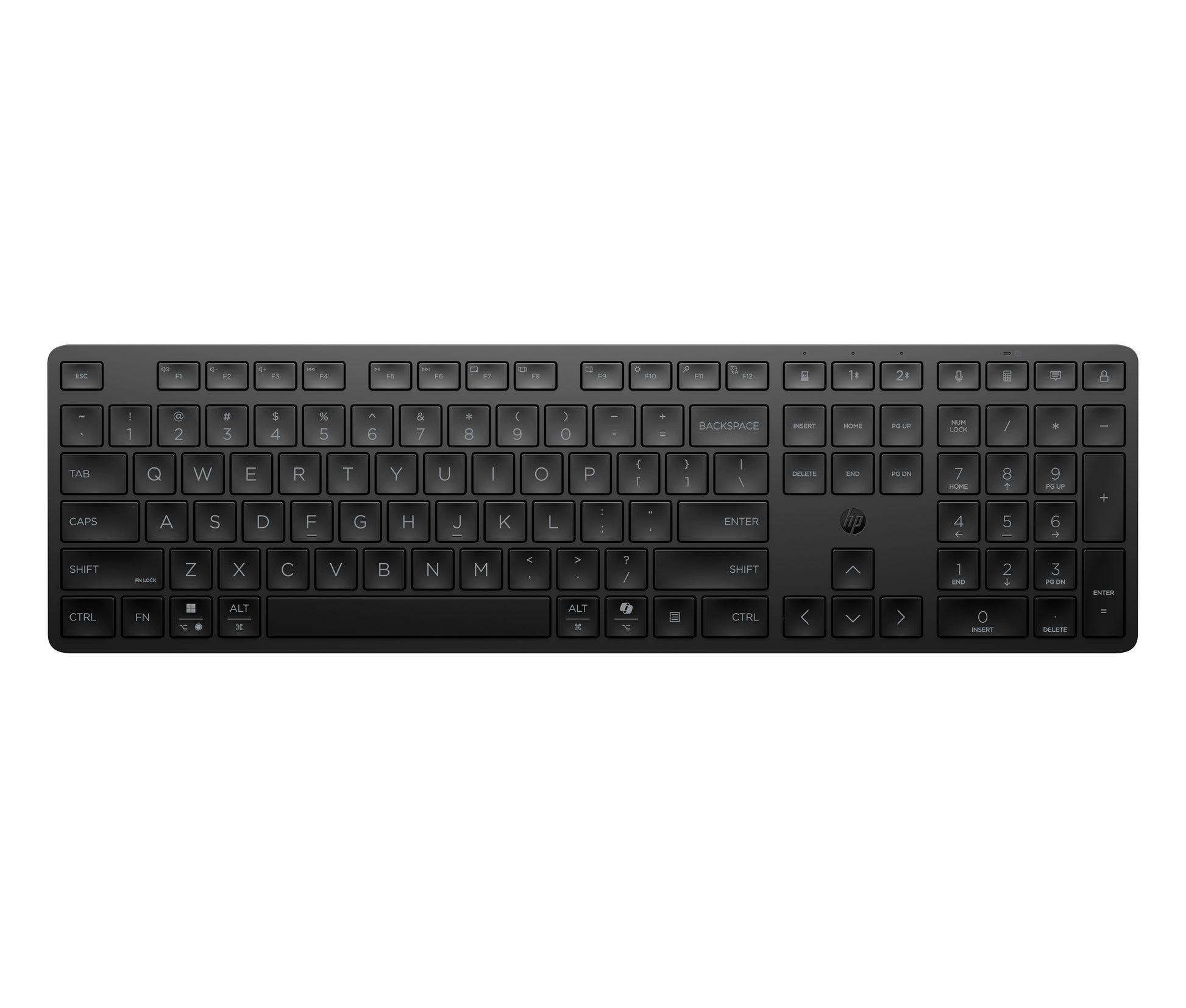 HP 495K – Tastatur – Bluetooth & 2,4 GHz (USB-A Empfänger) – Multi-Device, leise Tasten – schwarz