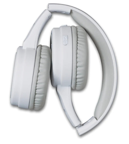 Lenco HPB-330 On-Ear Kopfhörer – Stereo, Kabel + BT, 3,5 mm Klinke, Weiss, BT 5.0