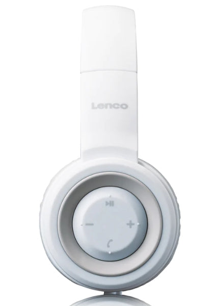 Lenco HPB-330 On-Ear Kopfhörer – Stereo, Kabel + BT, 3,5 mm Klinke, Weiss, BT 5.0