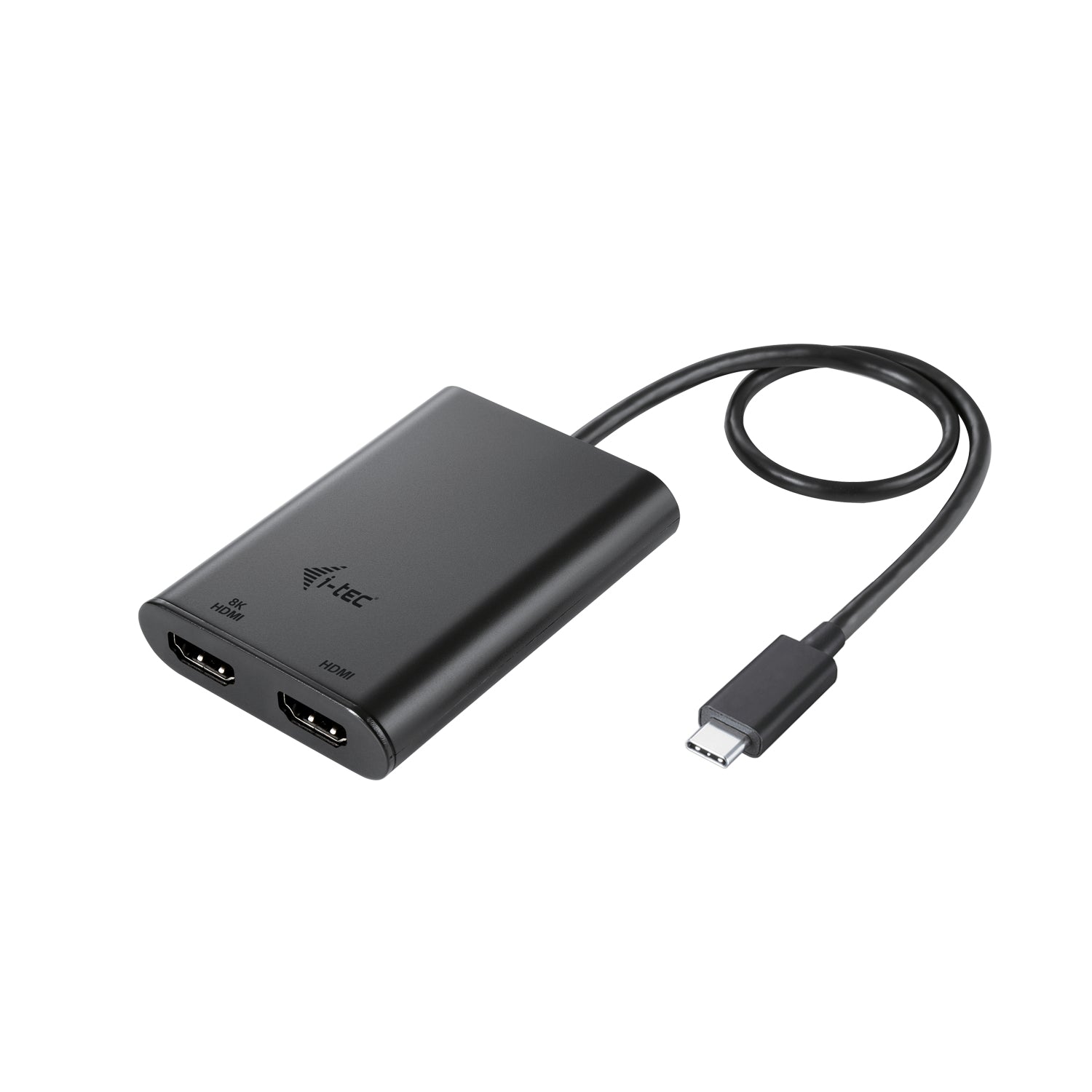 i-tec USB-C zu 2× HDMI Adapter – 8K (7680 × 4320) @ 30 Hz, 0,3 m, für Windows/macOS/Linux, Android/ChromeOS