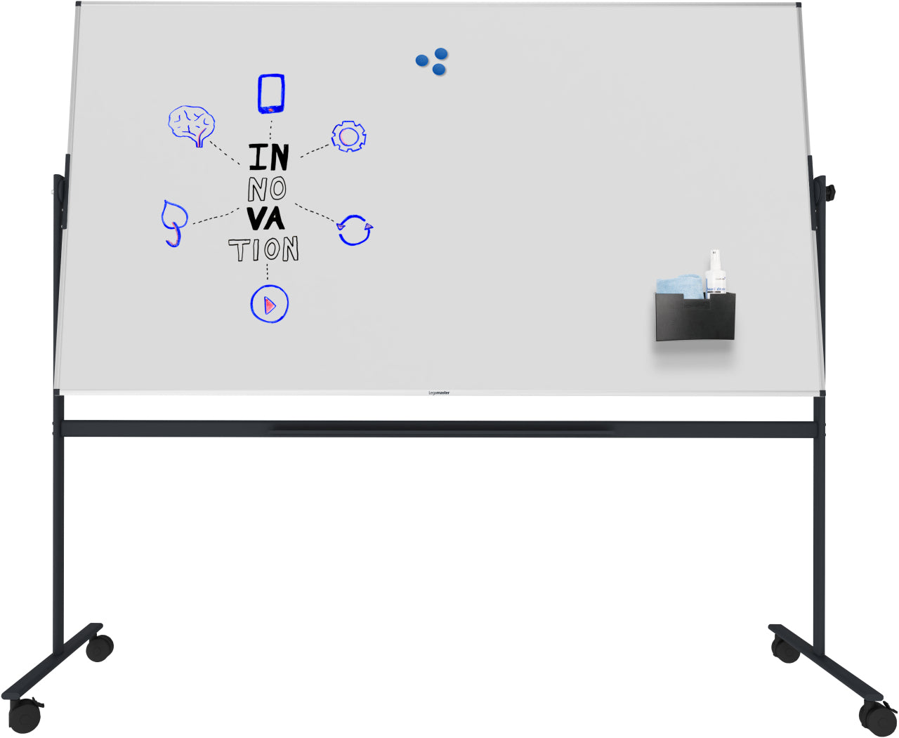 Legamaster Mobiles Whiteboard – Stahl, magnetisch, drehbar – 220 × 120 cm