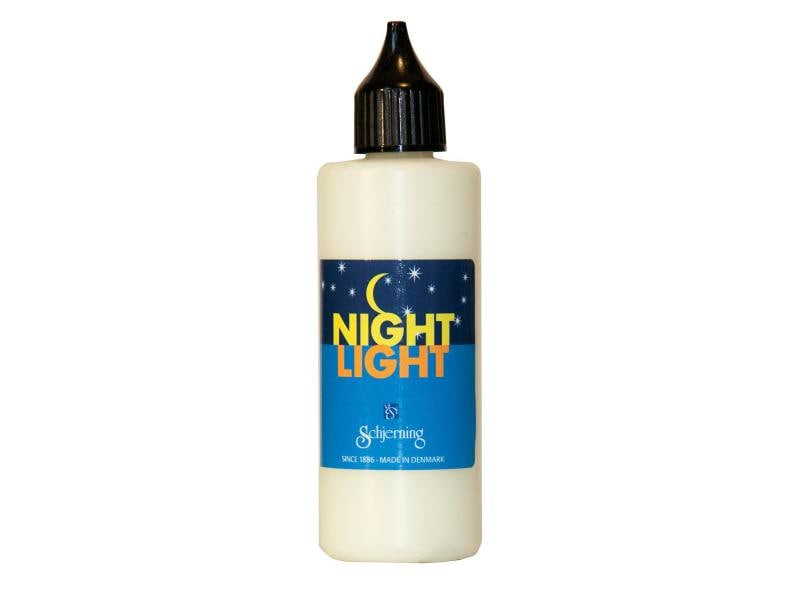 Schjerning Night Light – Nachtleuchtfarbe – Gelb, 85 ml, für Papier, Holz & Stoff