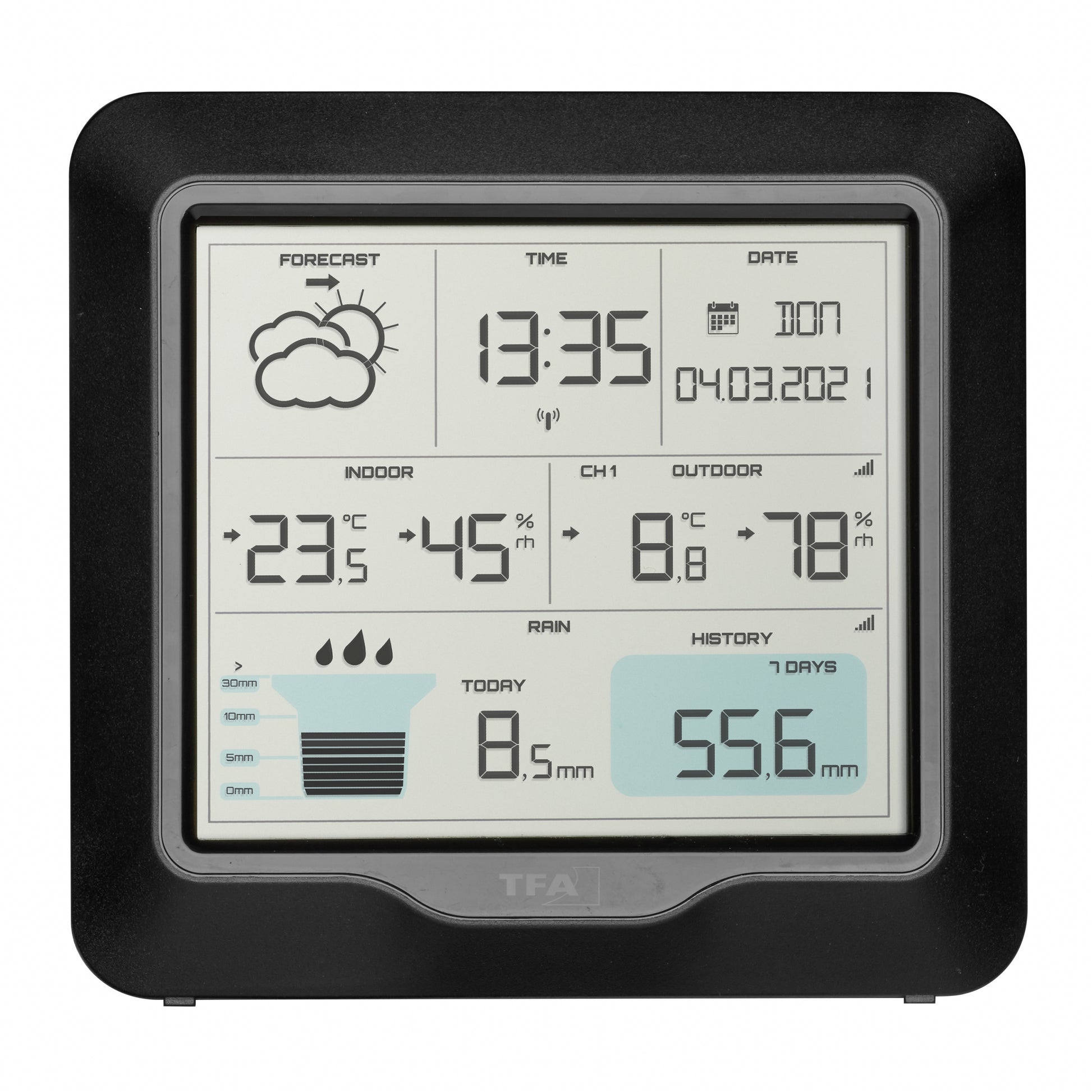 TFA-Dostmann RAIN PRO 35.1160.01 Temperatur-/Feuchtesensor – Kabellos, −40–60 °C, 10–99 %, Innen/Aussen