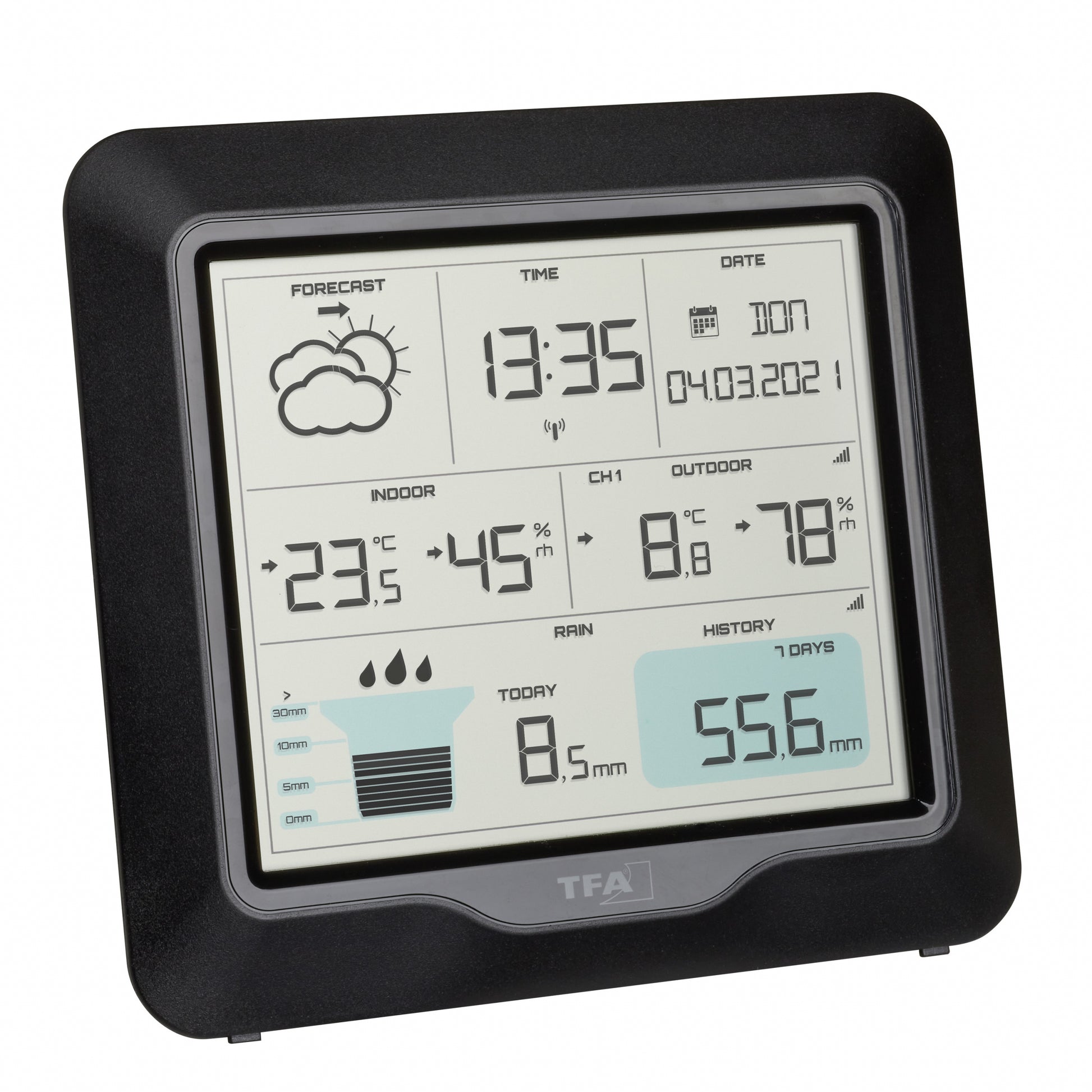 TFA-Dostmann RAIN PRO 35.1160.01 Temperatur-/Feuchtesensor – Kabellos, −40–60 °C, 10–99 %, Innen/Aussen