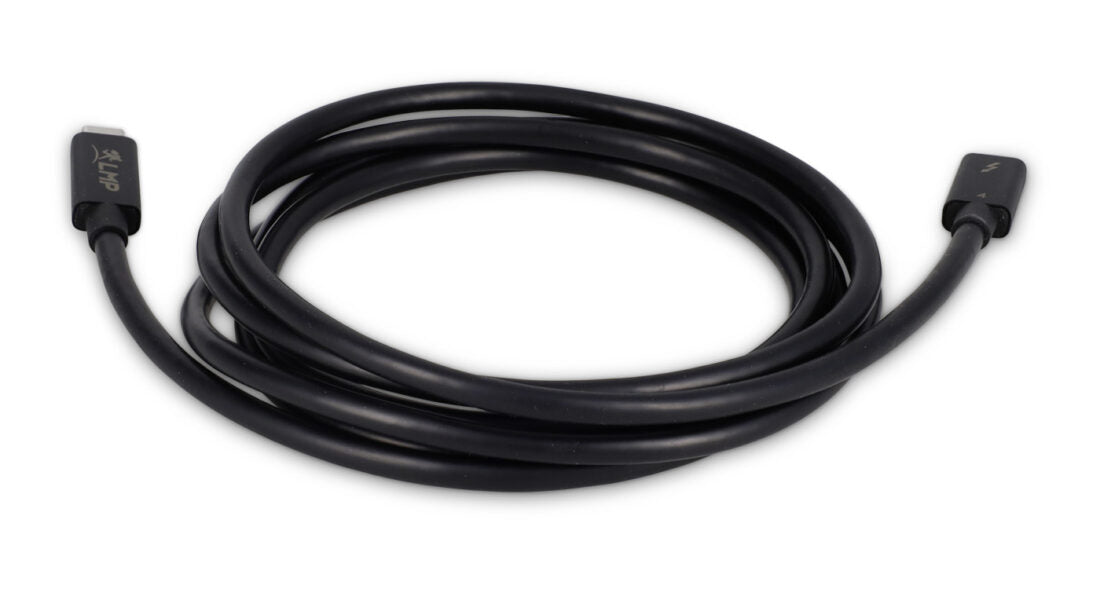 LMP USB-C-zu-USB-C Thunderbolt 4 Kabel – 2 m, aktiv, schwarz