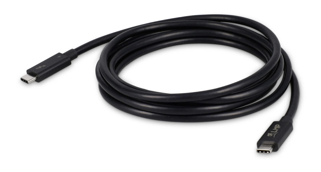 LMP USB-C-zu-USB-C Thunderbolt 4 Kabel – 2 m, aktiv, schwarz