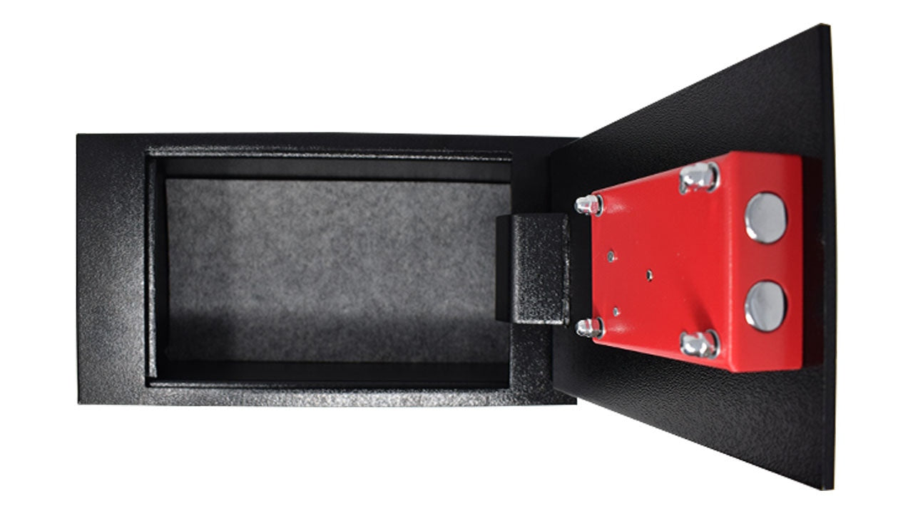 Yale Bodentresor – mit Schlüssel, schwarz, 390 × 210 × 130 mm
