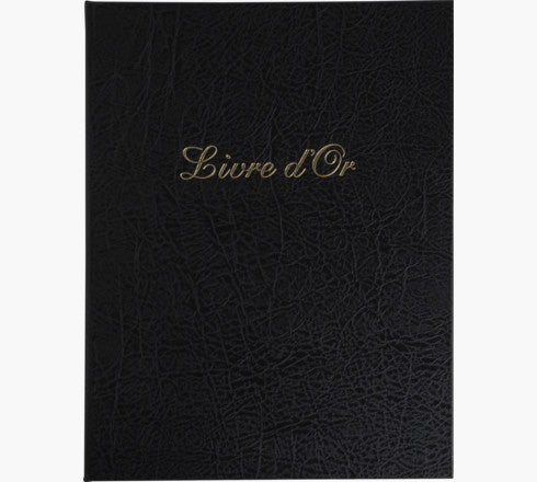 Exacompta Gästebuch Balacron – 100 Seiten – 270 × 220 mm, Karton, PVC, schwarz