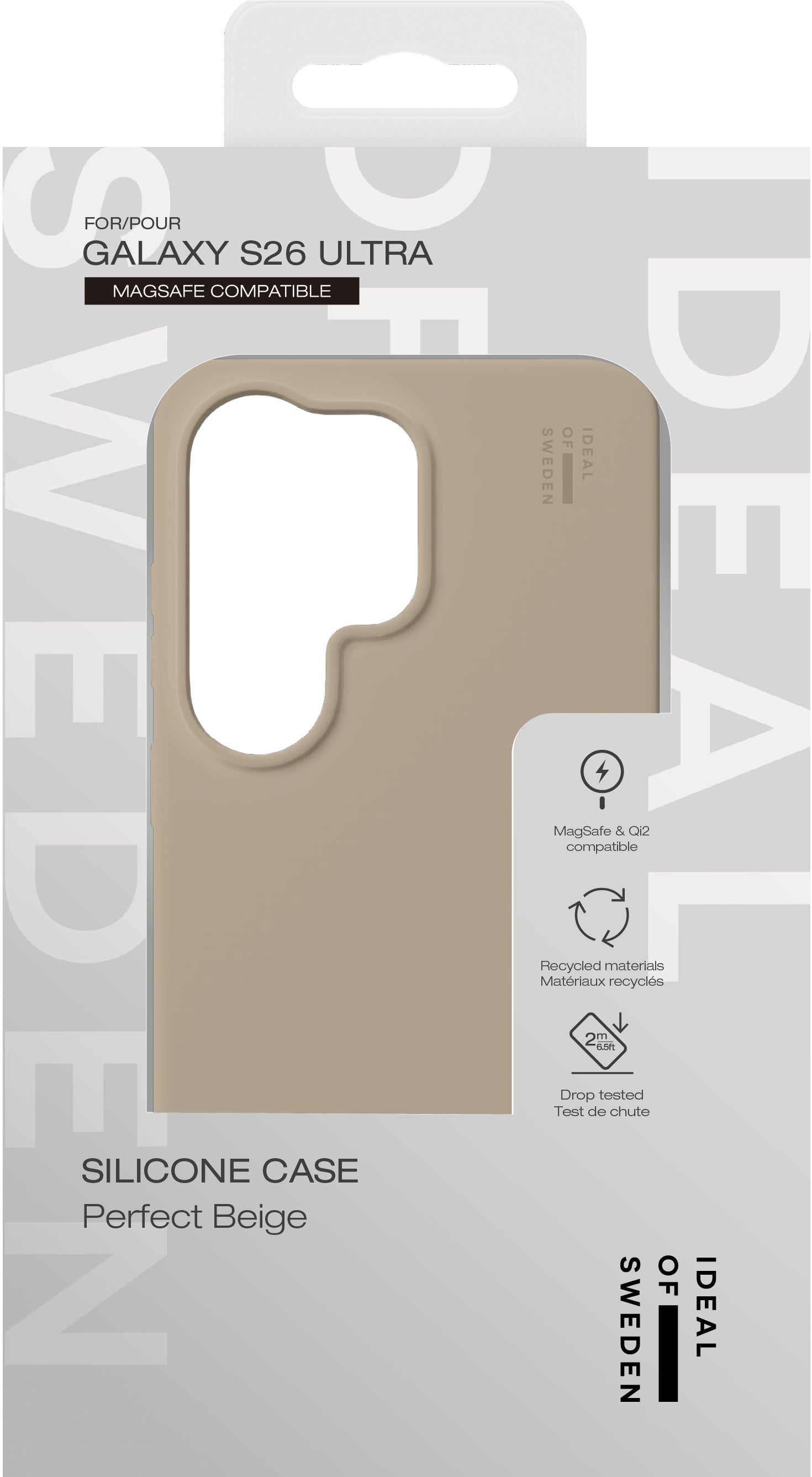 iDeal of Sweden Silicon Cover – Backcover – für Samsung Galaxy S26 Ultra, Acryl+PC+Polyester+Silikon, Beige