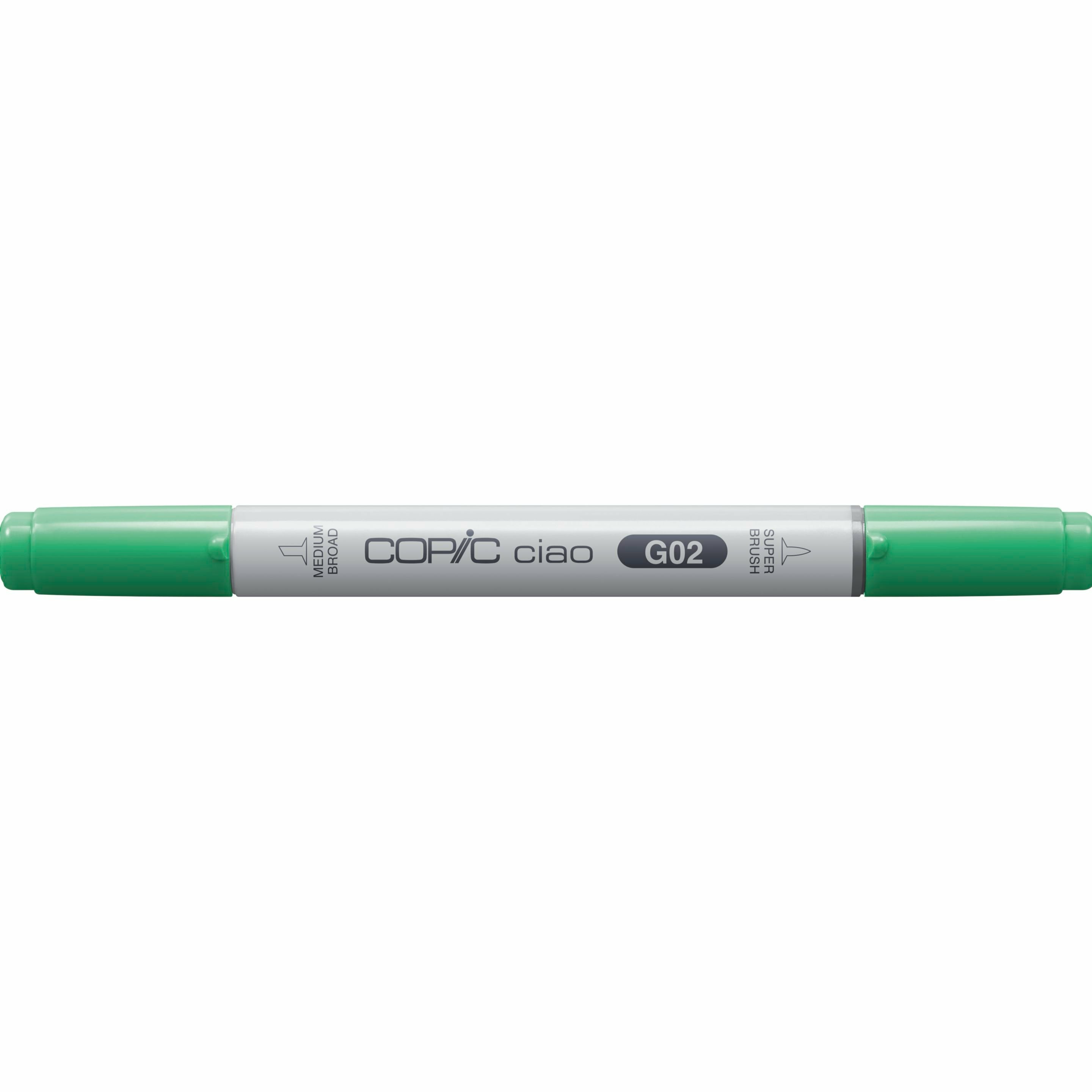 Copic Ciao Brush Pen, Doppelspitze – Keil- & Pinselspitze, acrylbasiert, grün