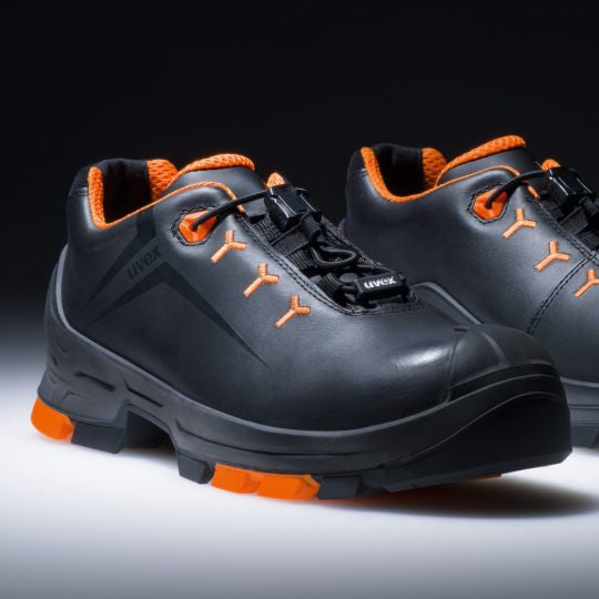 Uvex 2 Sicherheits-Halbschuhe S3 SRC – Schwarz/Orange – Grösse 42