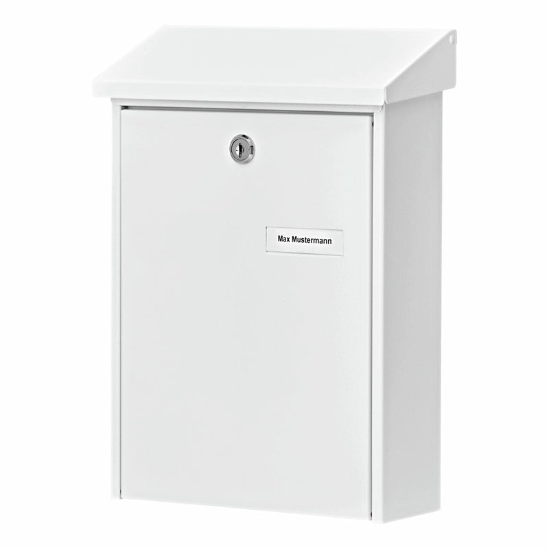 BURG-WÄCHTER Briefkasten – Stahl, weiss, 22,5 × 30,5 × 7,5 cm