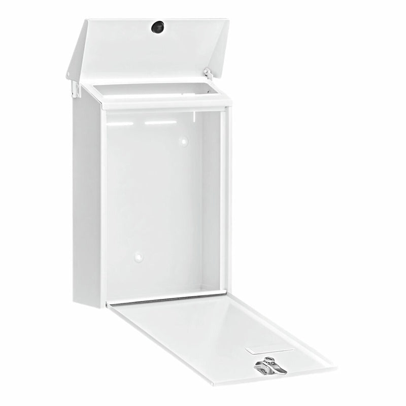 BURG-WÄCHTER Briefkasten – Stahl, weiss, 22,5 × 30,5 × 7,5 cm