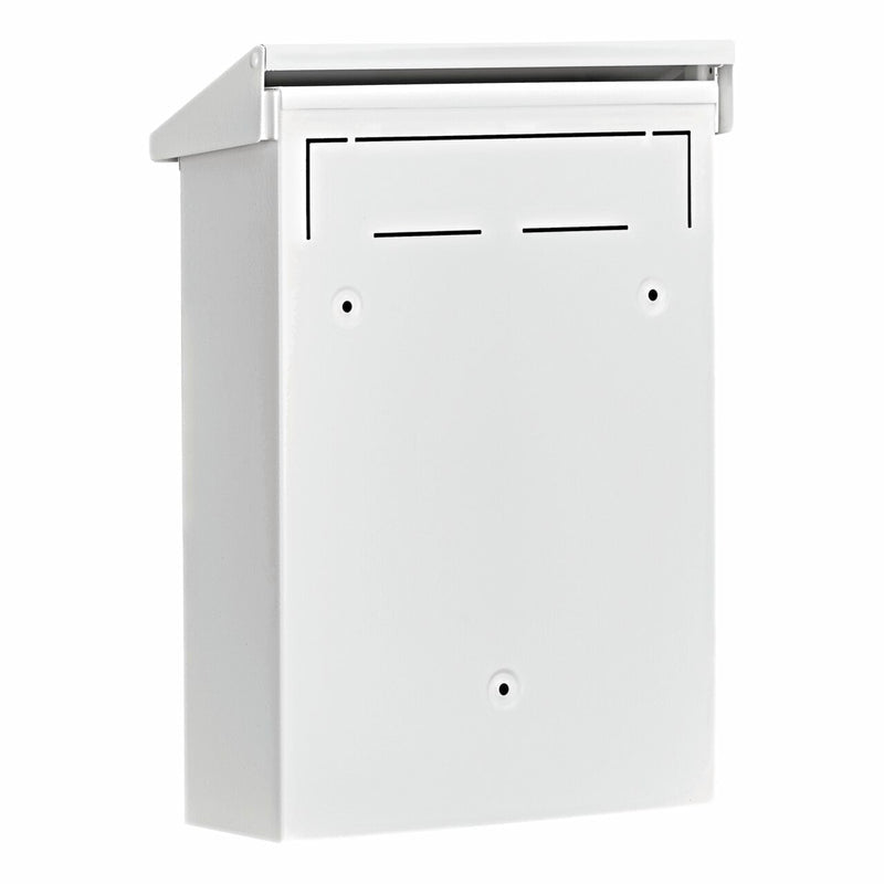 BURG-WÄCHTER Briefkasten – Stahl, weiss, 22,5 × 30,5 × 7,5 cm