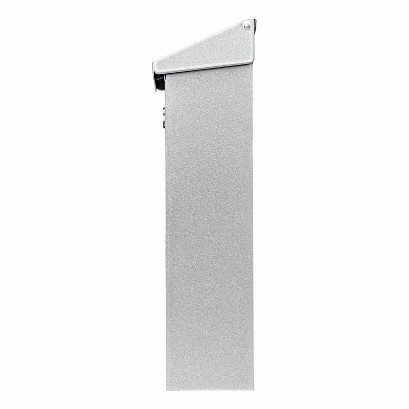 BURG-WÄCHTER Daily 5861 SI Briefkasten – Stahl – Silber – verschliessbar, 2 Schlüssel – 225 × 305 × 75 mm