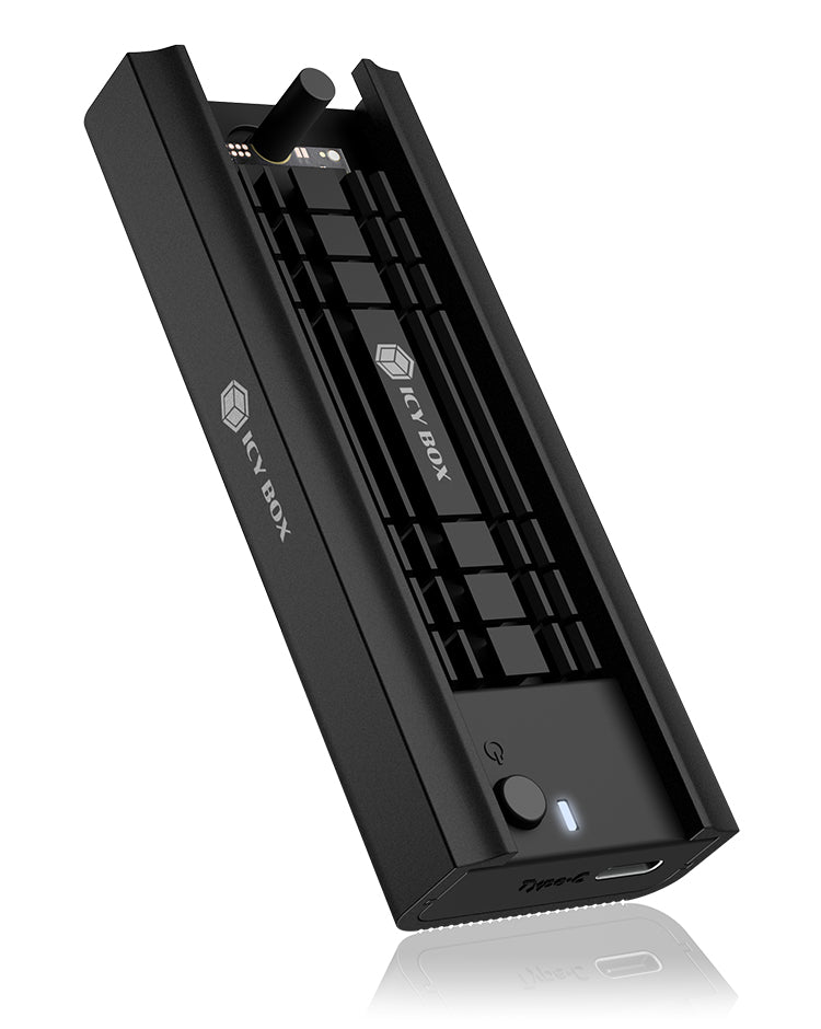 ICY BOX IB-180MC-C31 – 1-Bay SSD-Gehäuse – USB 3,2 Gen 2 (10 Gbit/s), für M.2 22×42/22×60/22×80 mm, NVMe/SATA