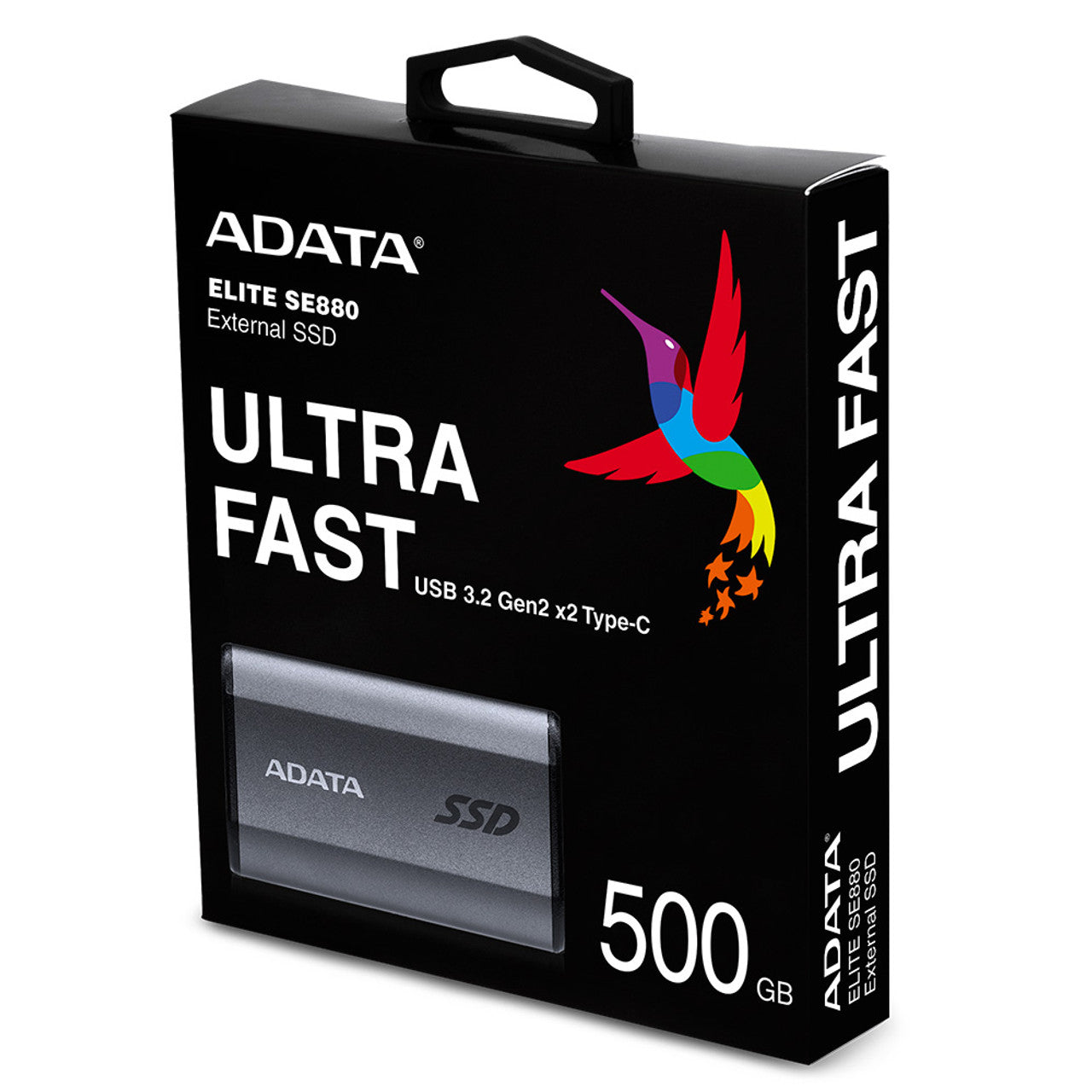 ADATA Flash SE880 Speichergerät – 500 GB, USB Typ-C (3.2 Gen 2x2), Lesen 2000 MB/s, Schreiben 2000 MB/s
