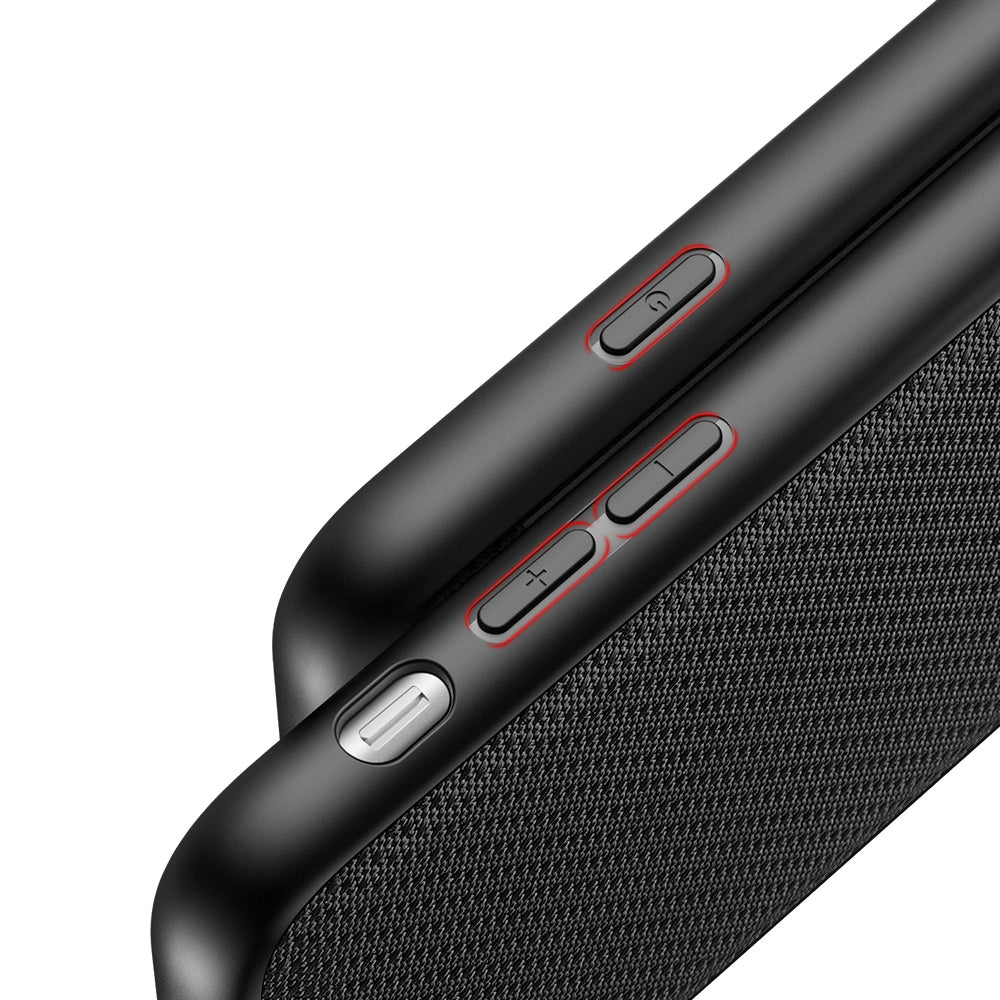 nevox StyleShell Nylo Backcover – für Apple iPhone 7/8/SE (2. & 3. Gen.), Nylon+PC+TPU, Schwarz