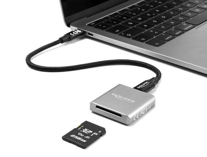DeLOCK Kartenleser – SD Express (SD 7.1) – USB Typ-C, Grau