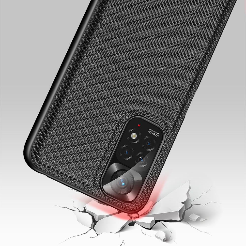 nevox StyleShell Nylo Backcover – für Xiaomi Redmi Note 11/11s, Nylon+PC+TPU, Schwarz
