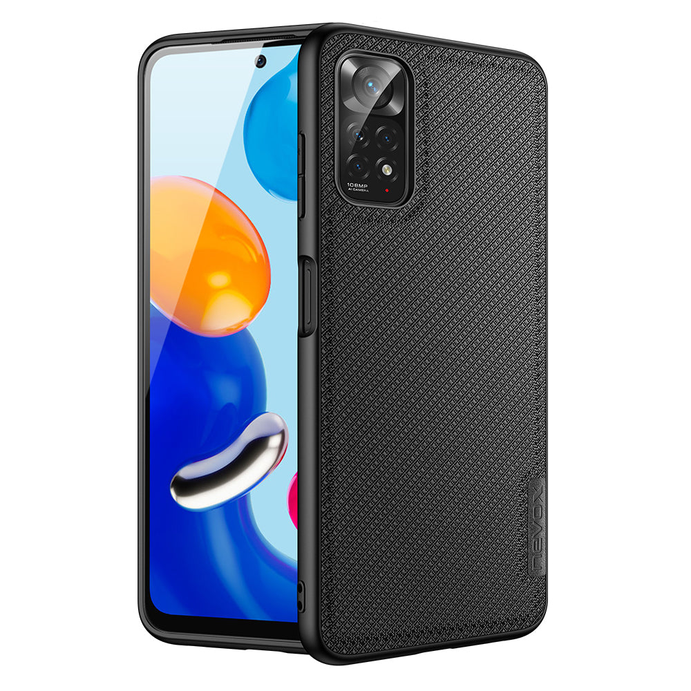 nevox StyleShell Nylo Backcover – für Xiaomi Redmi Note 11/11s, Nylon+PC+TPU, Schwarz