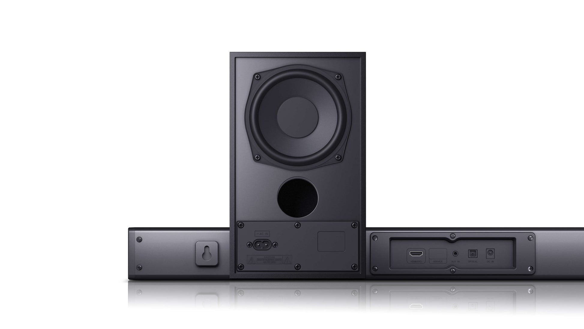 Sharp HT-SBW182 – Soundbar mit kabellosem Subwoofer – 2.1, 160 W, für DLNA, HDMI eARC, Optisch, Schwarz