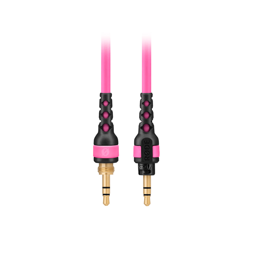 RØDE 3,5-mm-Klinkenkabel – Stecker zu Stecker – 2,4 m, 3-polig (TRS), Pink, für NTH-100