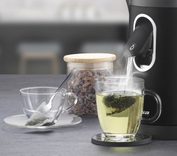 Trisa Wasserkocher – 1,5 l, mit Temperaturwahl, Kunststoff, Schwarz, 6452.4245