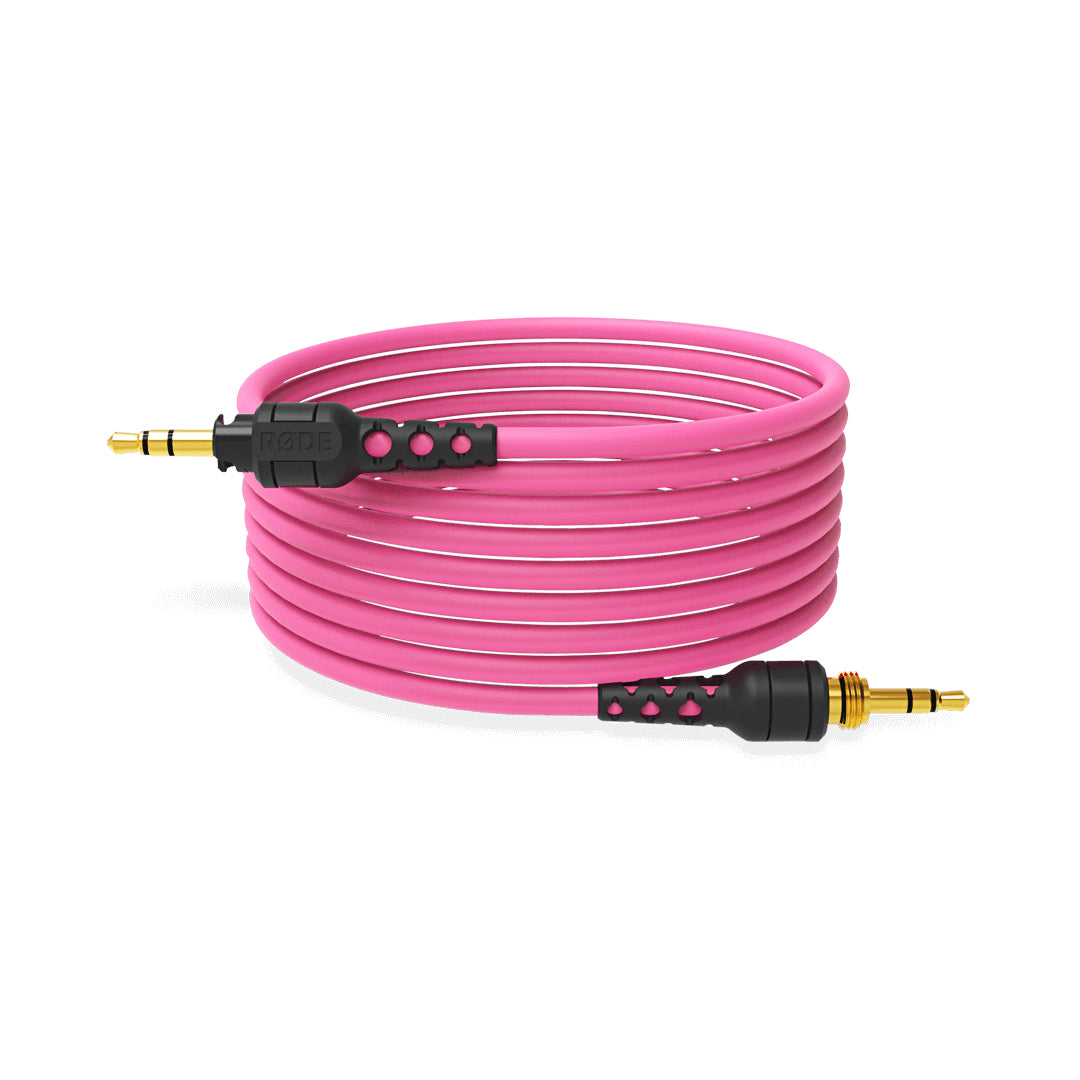 RØDE 3,5-mm-Klinkenkabel – Stecker zu Stecker – 2,4 m, 3-polig (TRS), Pink, für NTH-100