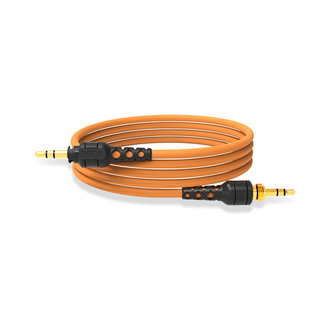 RØDE 3,5-mm-Klinkenkabel – Stecker zu Stecker – 1,2 m, Orange, für NTH-100