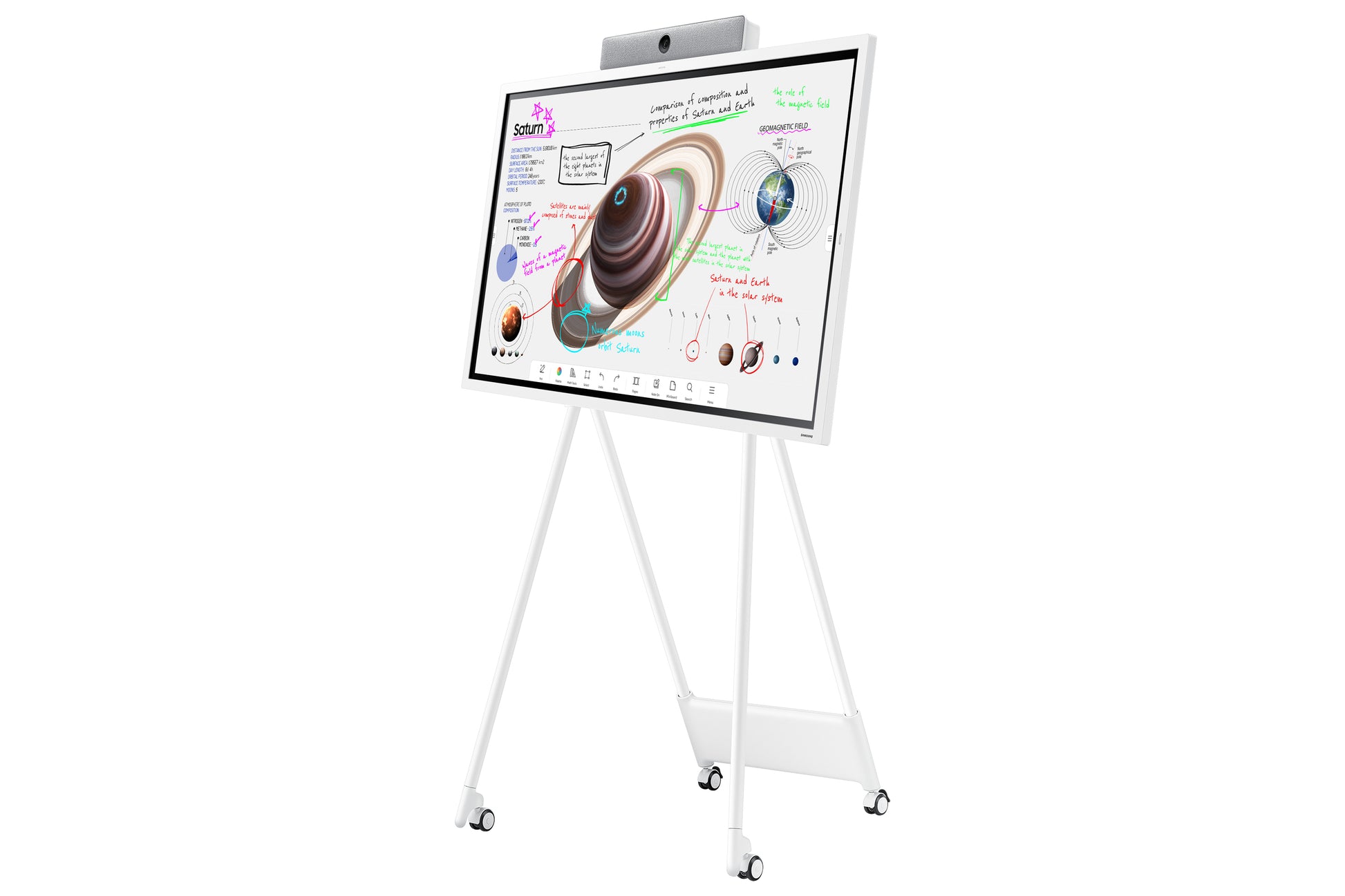 Samsung Whiteboard – 152,2 × 89,8 cm, Kunststoff-Rahmen, Wandmontage