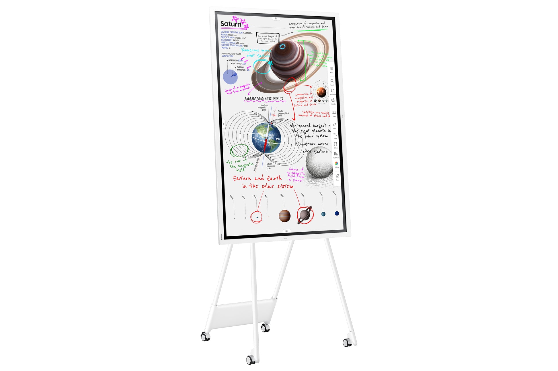 Samsung Whiteboard – 152,2 × 89,8 cm, Kunststoff-Rahmen, Wandmontage