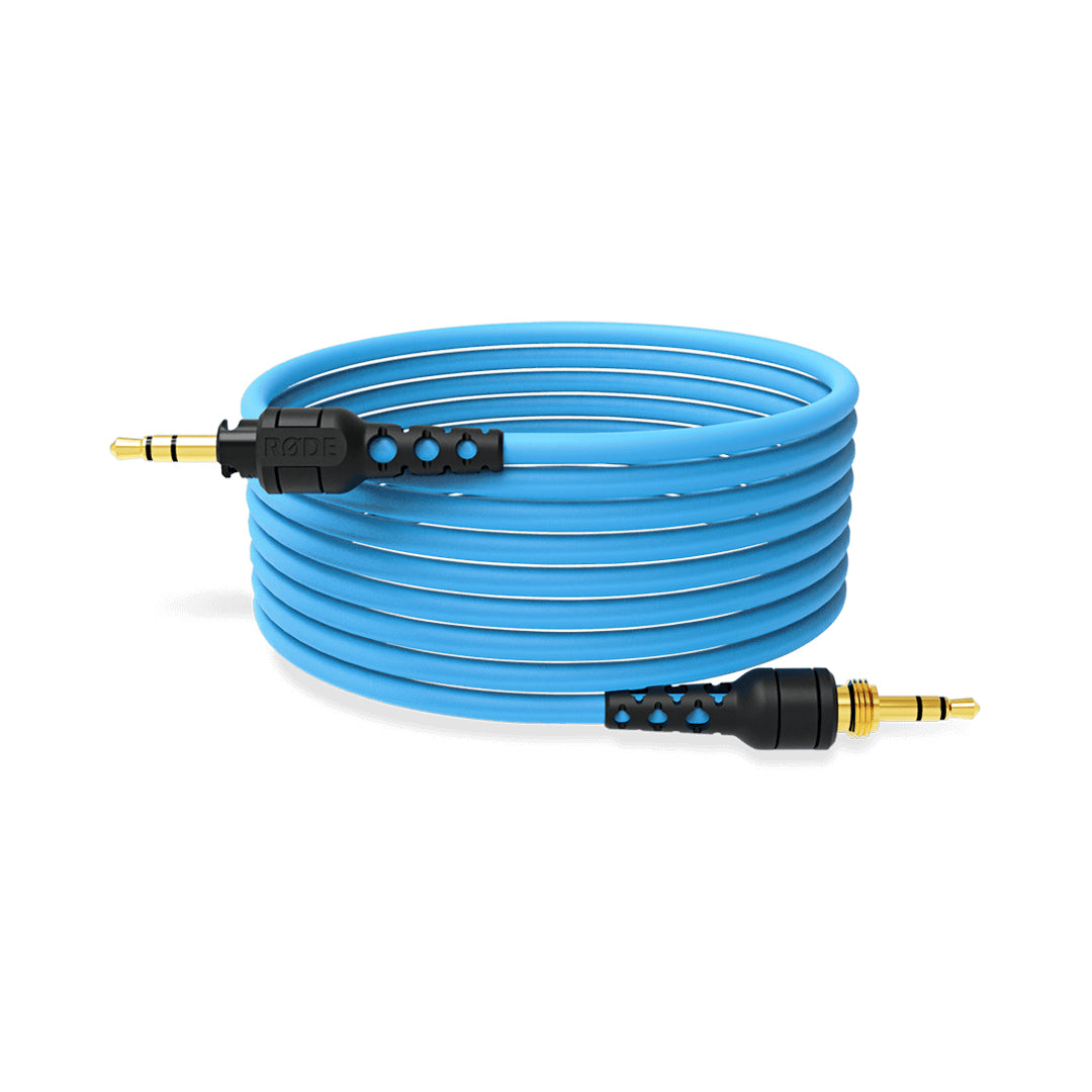 RØDE NTH-Cable24 – Adapterkabel – 3,5 mm TRS auf 3,5 mm TRRS – 2,4 m – Blau