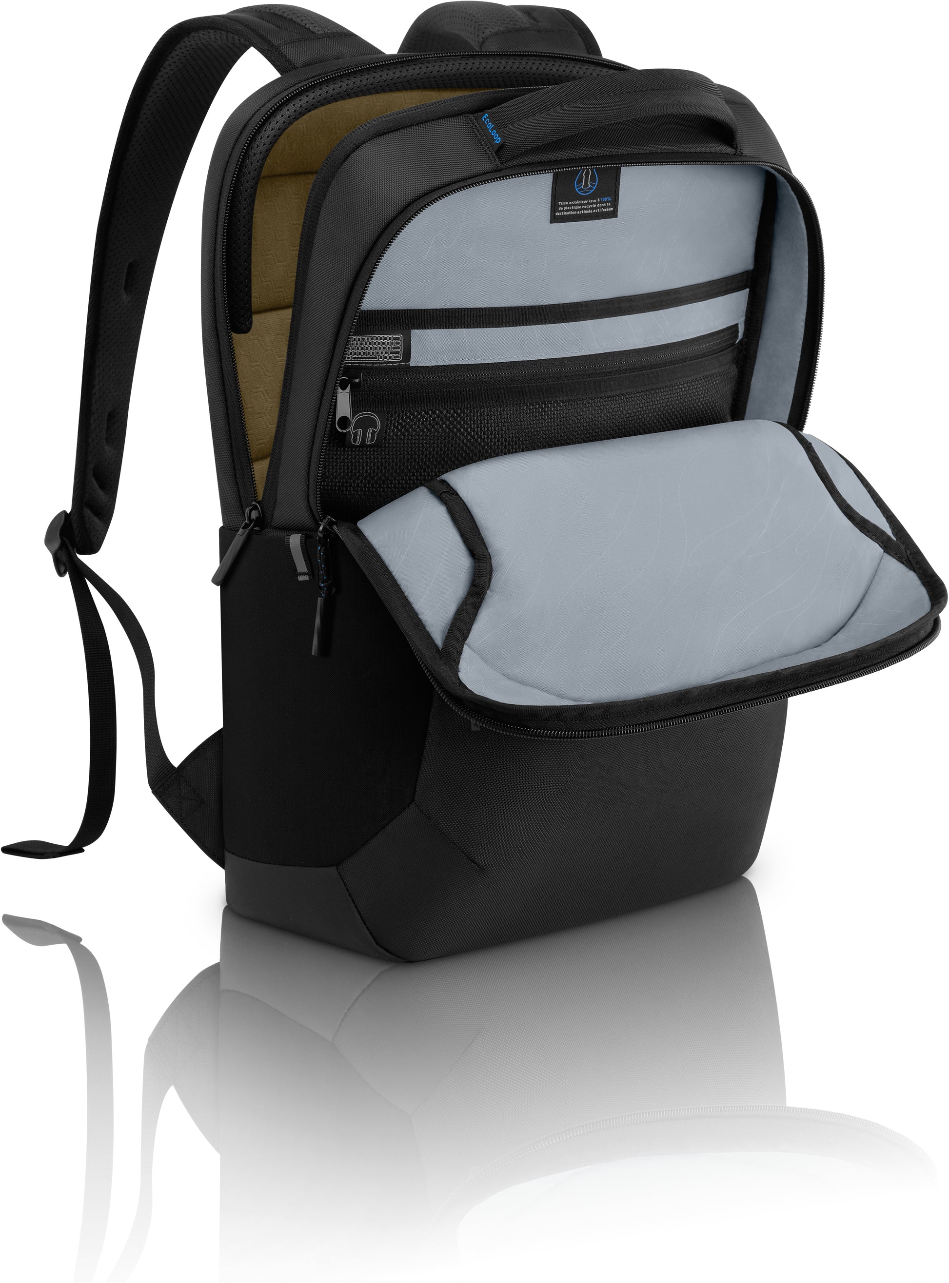 DELL Pro Plus EcoLoop Notebook-Rucksack für Dell-Notebooks bis 15,6" – Wasserfest, Tablet-Fach – Schwarz